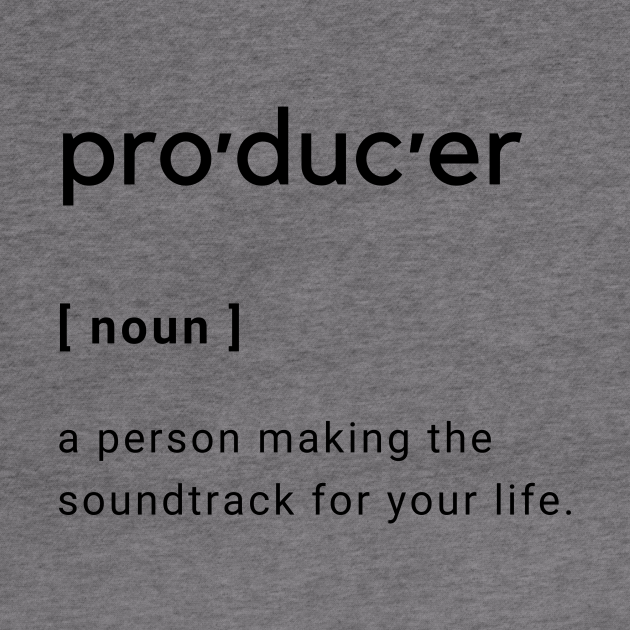 Producer Definition BLK Music Hoodie TeePublic